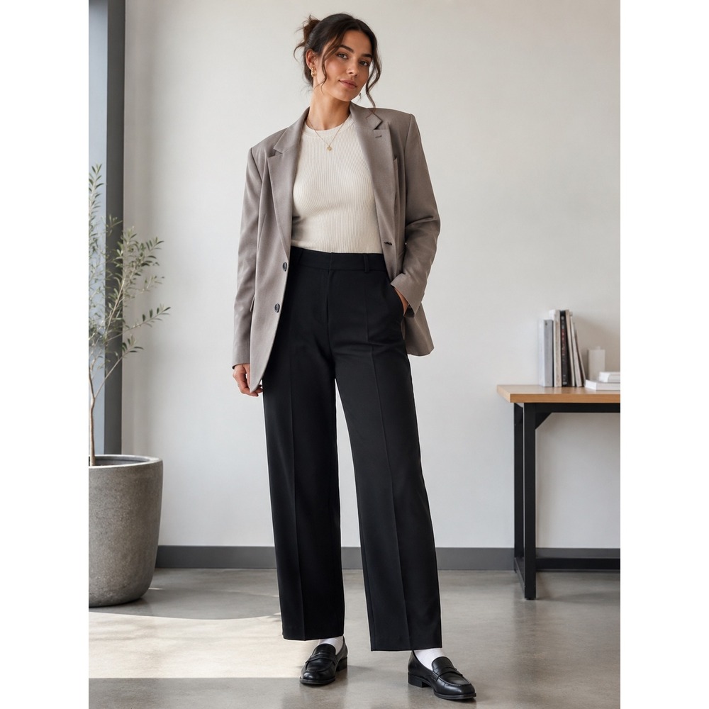 Express Black Straight Leg Dress Pants Trousers 9/10 REG D146